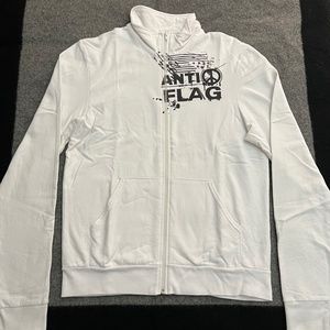 ANTI-FLAG White American Apparel Track Jacket Punk